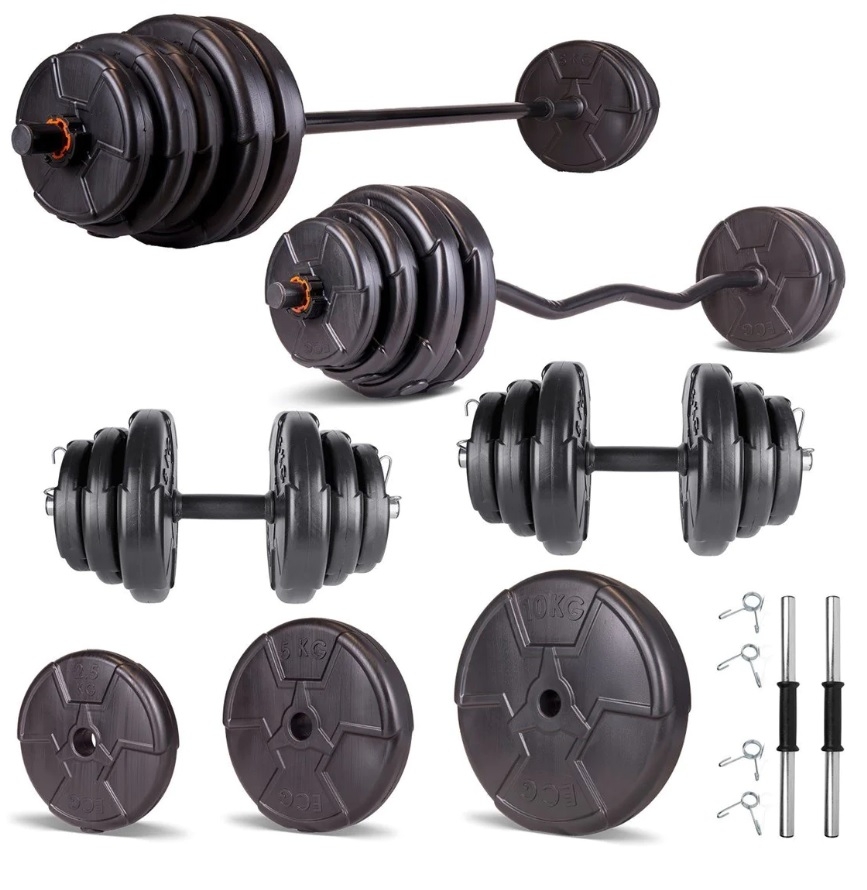 Set haltera si gantere reglabile PROGRESSIVE 88 KG